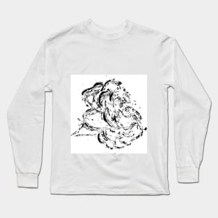 Rose flower, summer plant. Hand drawn illustration sketch Long Sleeve T-Shirt